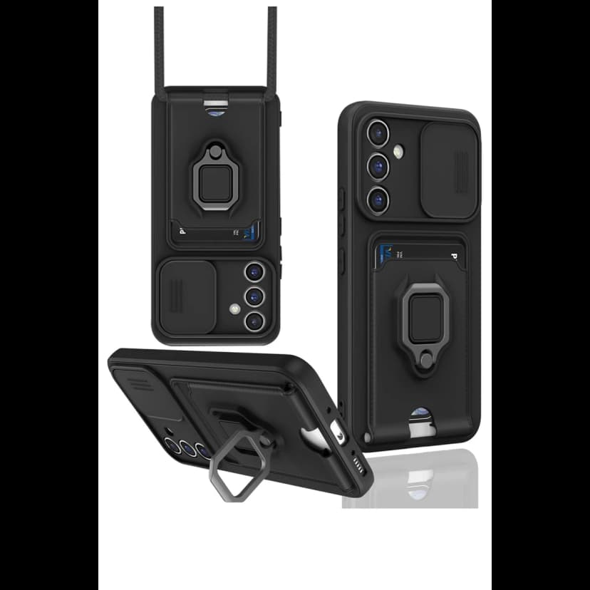 Newface Samsung Galaxy A36 Kılıf Zuma Kartvizitli Yüzüklü Silikon