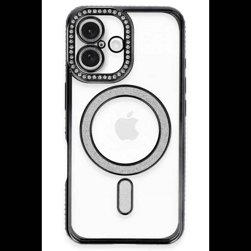 Newface Apple iPhone 16 Plus Kılıf Joke Simli Magneticsafe Kılıf