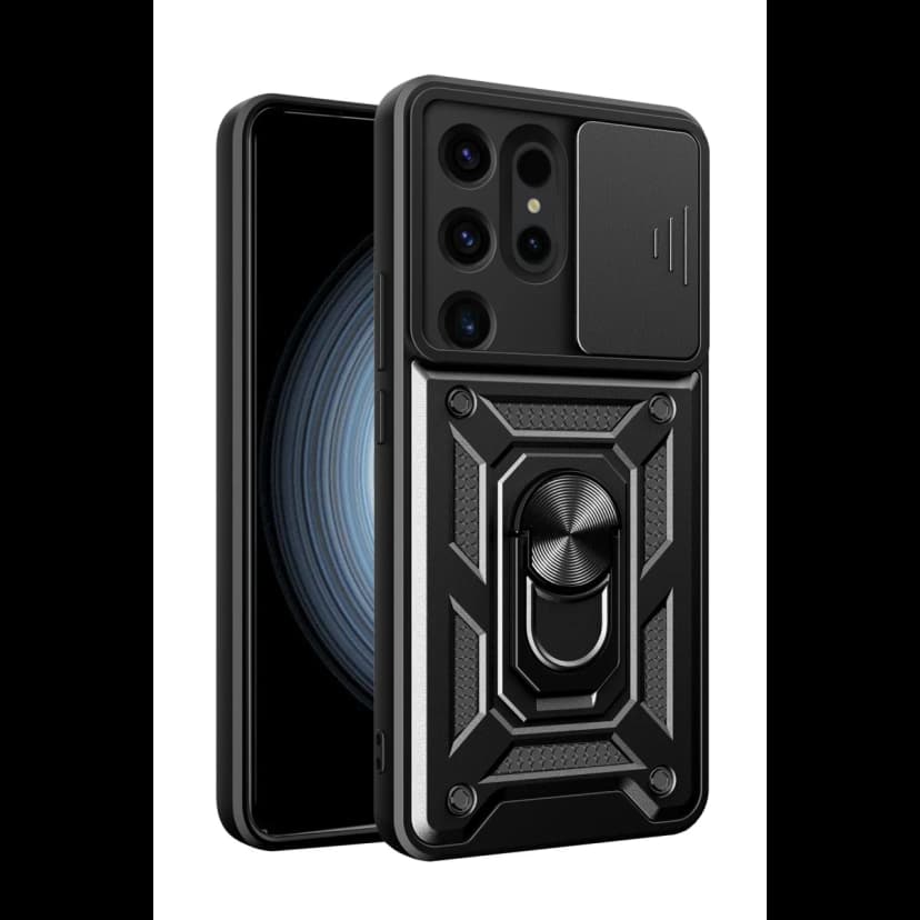 Newface Samsung Galaxy S24 Ultra Kılıf Pars Lens Yüzüklü Silikon