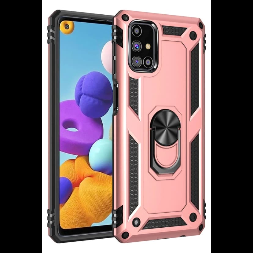 Newface Samsung Galaxy M31S Kılıf Sofya Yüzüklü Silikon Kapak