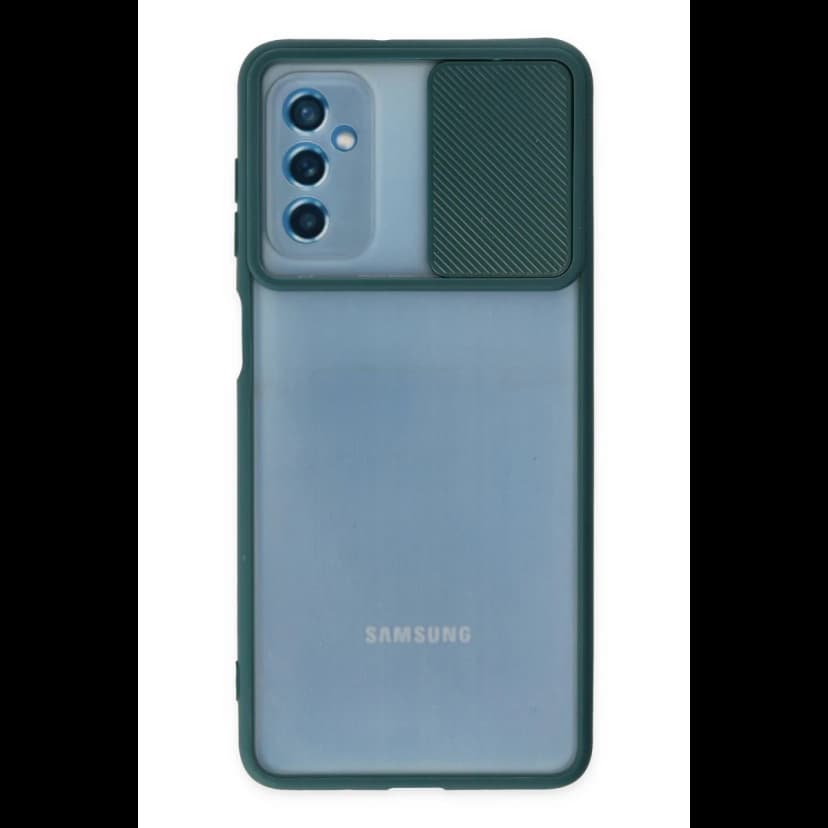 Newface Samsung Galaxy M52 5G Kılıf Palm Buzlu Kamera Sürgülü Silikon