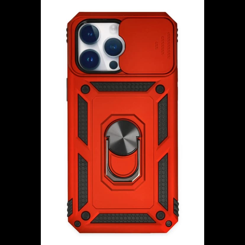 Newface Apple iPhone 14 Pro Max Kılıf Pars Lens Yüzüklü Silikon
