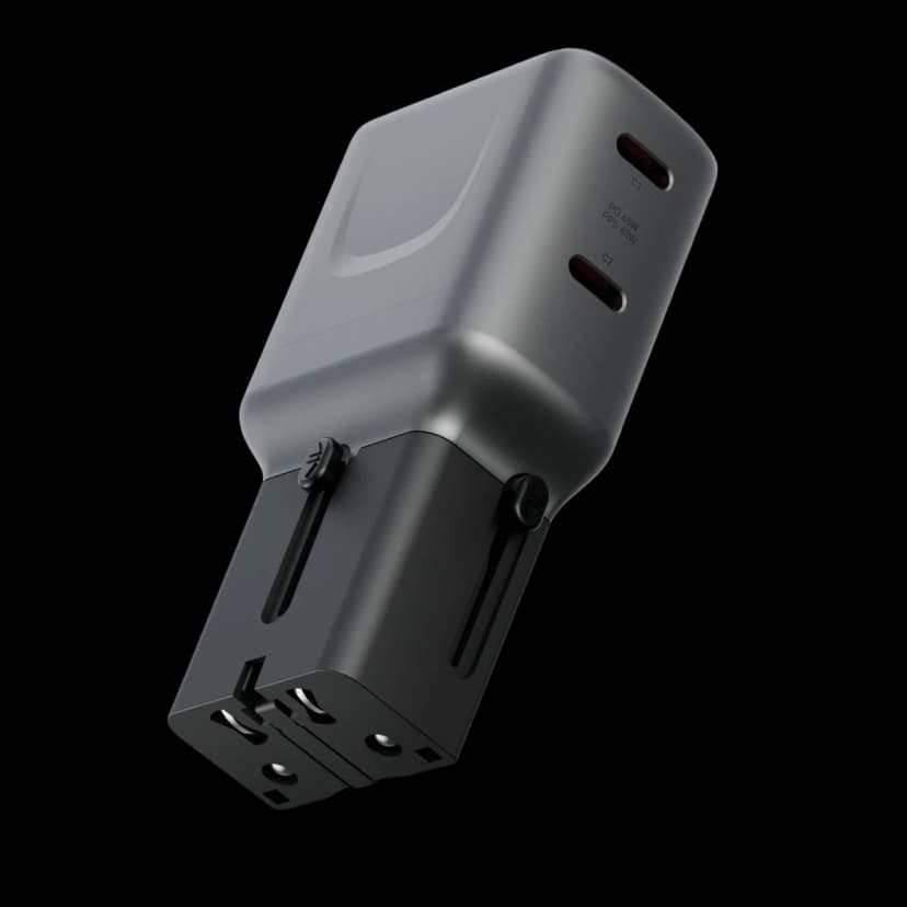 Energea TravelGo 65W 2 Adet Type-C Çıkışlı PD PPS GaN Hızlı Şarj Aleti