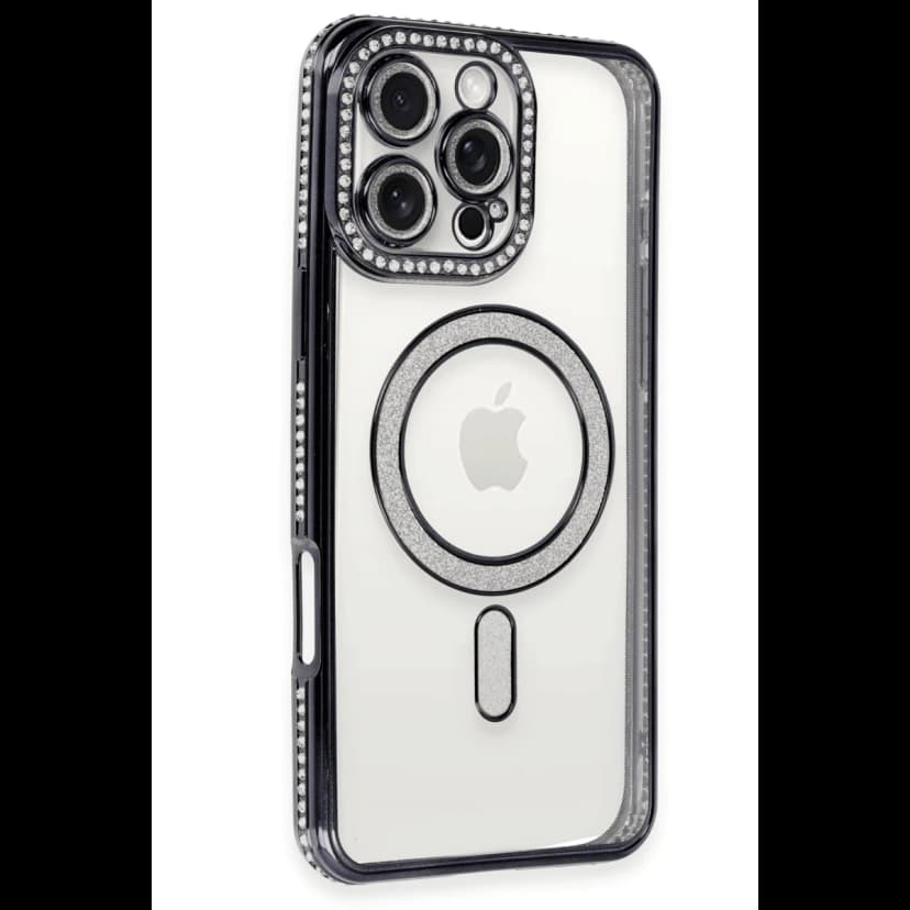 Newface Apple iPhone 16 Pro Kılıf Joke Simli Magneticsafe Kılıf