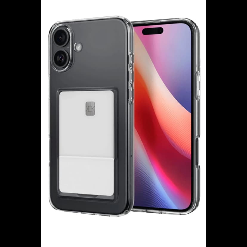 Newface Apple iPhone 16 Plus Kılıf Kart Şeffaf Silikon