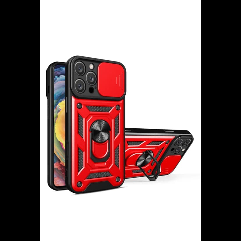 Newface Apple iPhone 16 Pro Max Kılıf Pars Lens Yüzüklü Silikon