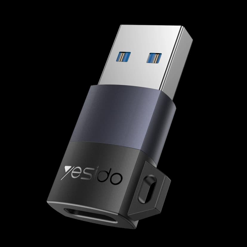 Yesido GS34 USB to Type-C 480 Mbps Data ve 18W Hızlı Şarj Destekli OTG Dönüştürücü