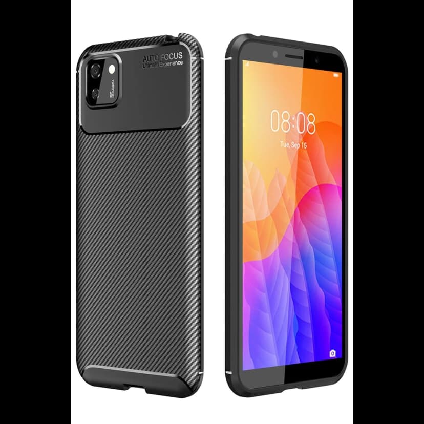 Newface Huawei Y5P Kılıf Auto Focus Karbon Kapak