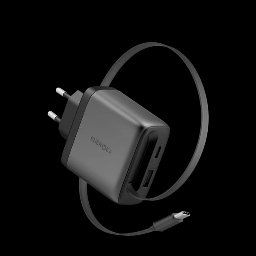 Energea AmpCharge ARC GaN65 70 CM Dahili Type-C Kablolu Şarj Aleti
