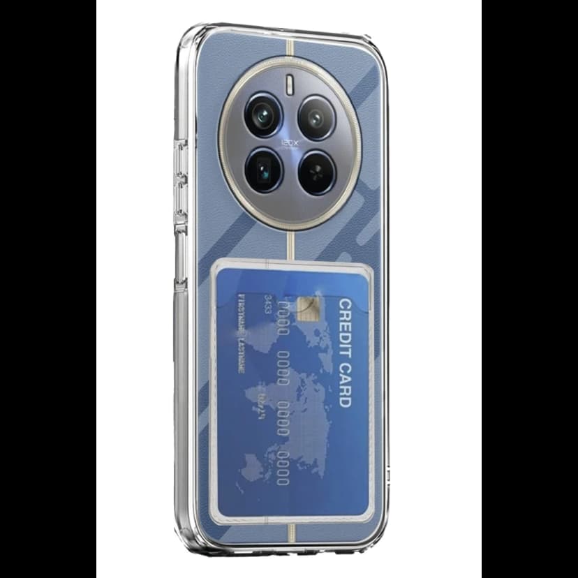 Newface Realme 12 Pro Kılıf Kart Şeffaf Silikon