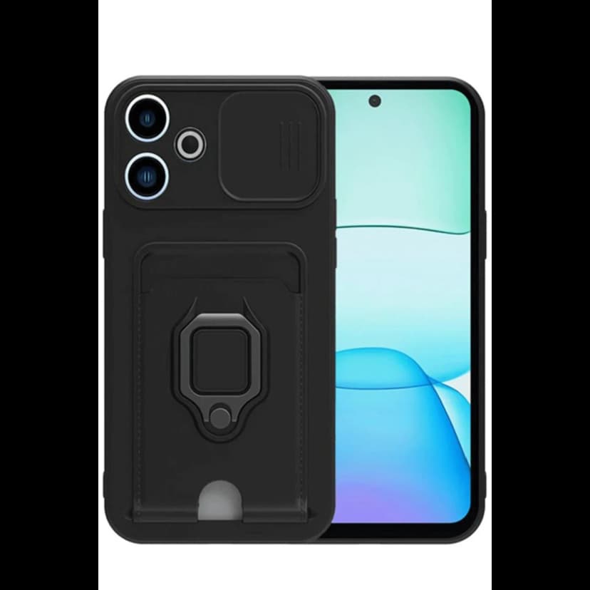 Newface Xiaomi Redmi 13 4G Kılıf Zuma Kartvizitli Yüzüklü Silikon