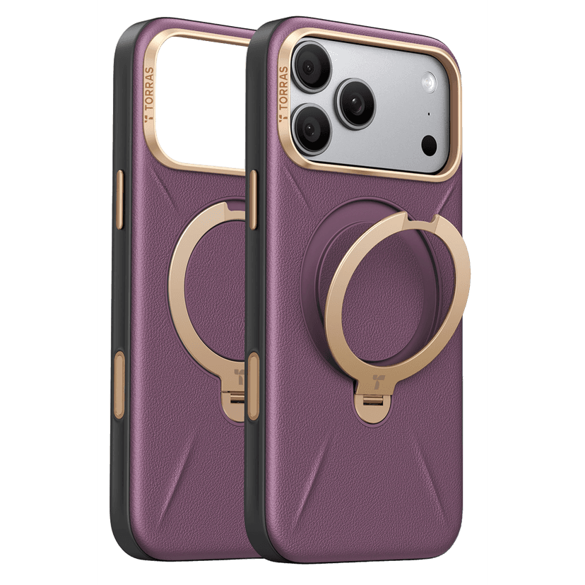 Torras Apple iPhone 18 Pro/17 Pro O Stand Spin VegSkin Serisi Magsafe Kılıf