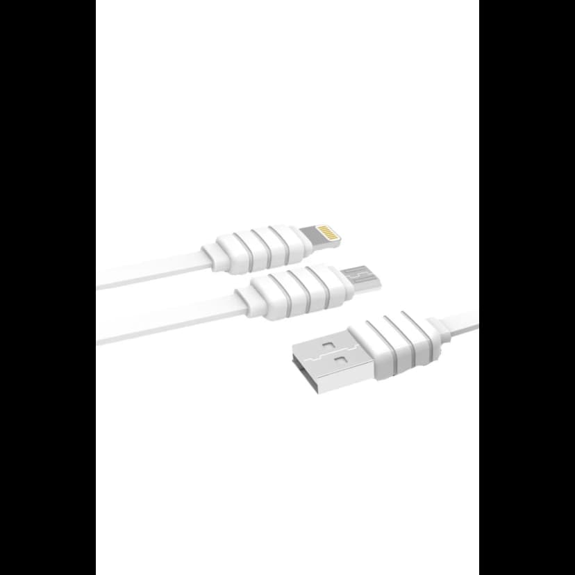 Konfulon S56 2in1 (Lightning-Micro USB) Kablo 1.2M 2.1A