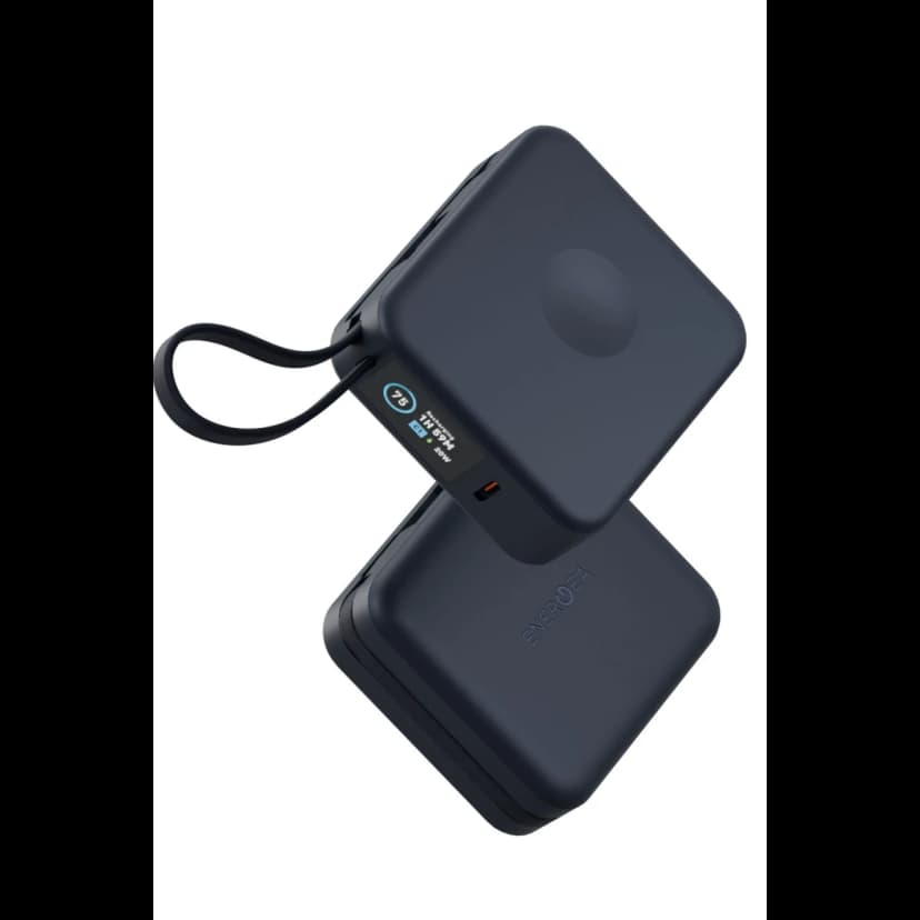 Energea MagPac Mini Plus Dijital Göstergeli 10.000 mAh 20W Type-C 2 Adet 20W Type-C Kablo Çıkışlı 15W Telefon Saat Kablosuz Şarj Destekli Magsafe Powerbank