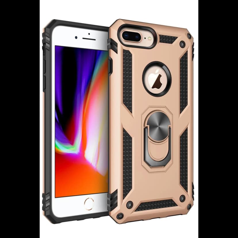 Newface Apple iPhone 7 Plus Kılıf Sofya Yüzüklü Silikon Kapak