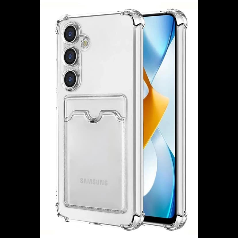 Newface Samsung Galaxy S24 Kılıf Kart Şeffaf Silikon