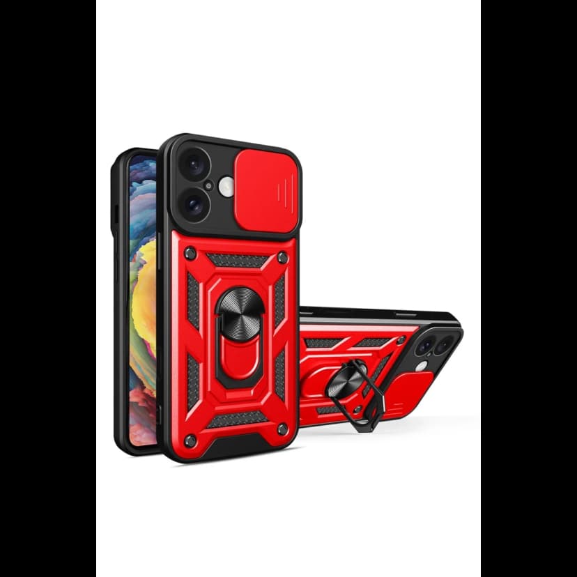 Newface Apple iPhone 16 Kılıf Pars Lens Yüzüklü Silikon