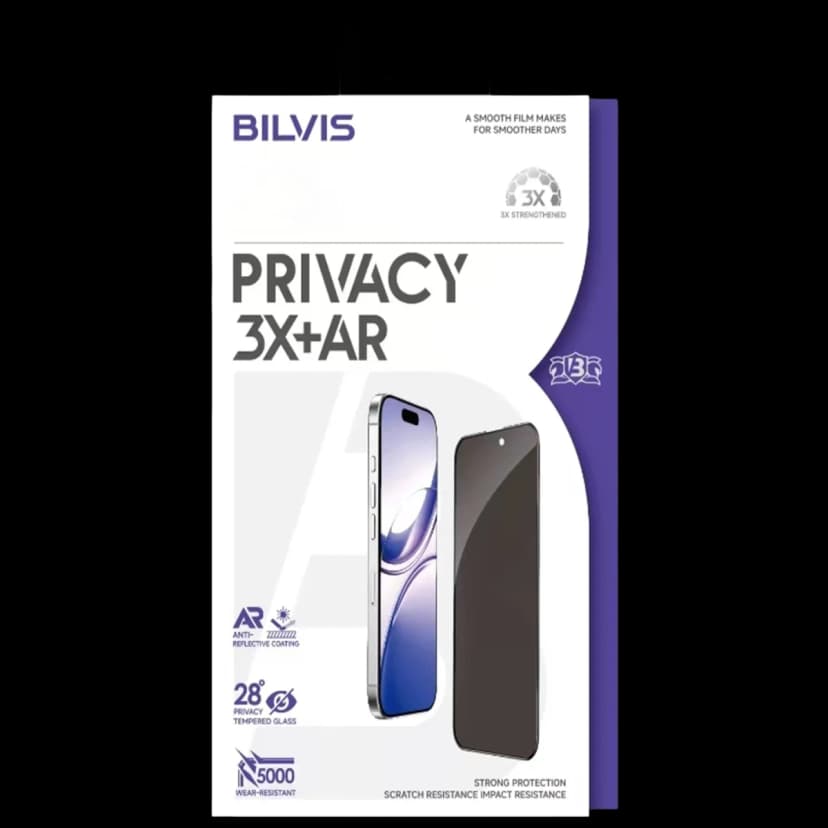 Newface Apple iPhone 17 Pro Max Bilvis 3X AR Hayalet Cam Ekran Koruyucu
