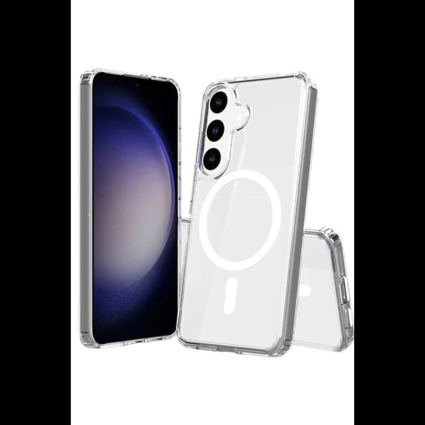 Newface Samsung Galaxy S24 Plus Kılıf Magneticsafe Şeffaf Silikon - Şeffaf