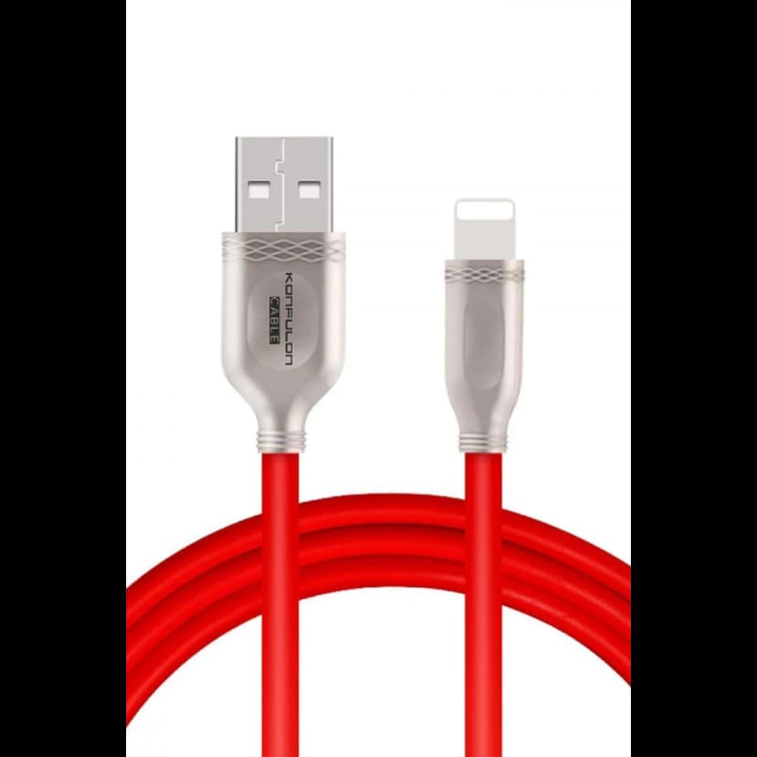 Konfulon S48 Lightning Kablo iphone Uyumlu 1M 3A - Kırmızı