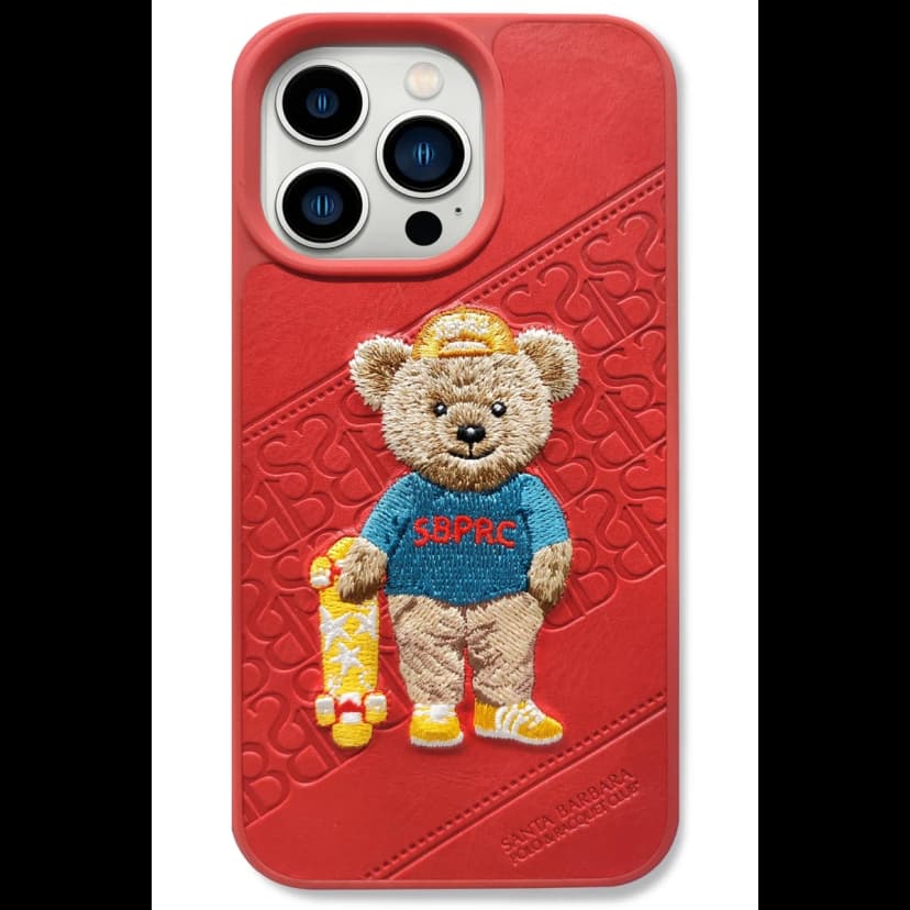 Santa Barbara Polo Racquet Club Apple iPhone 13 Pro Crete Deri Kapak - Kırmızı