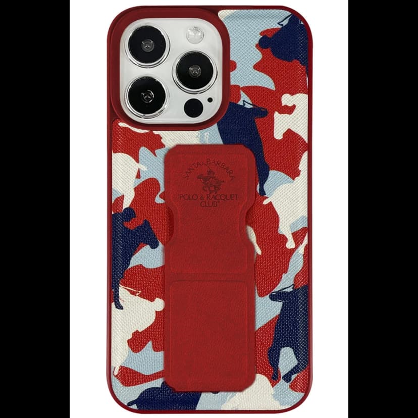Santa Barbara Polo Racquet Club Apple iPhone 13 Pro Max Enos Standlı Kapak - Kırmızı