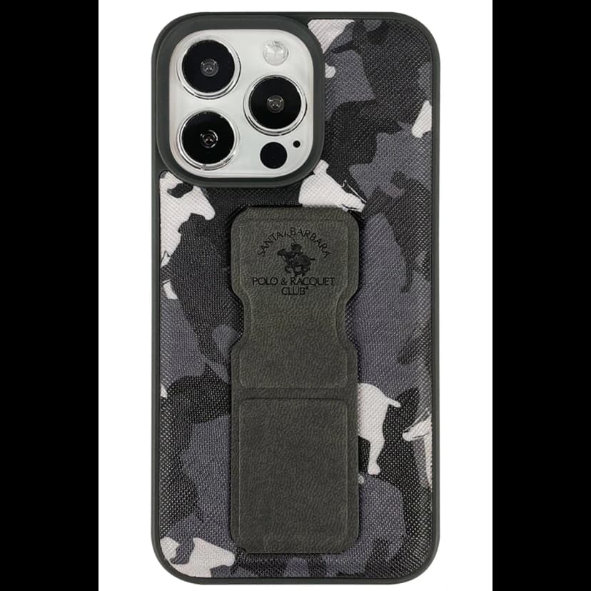 Santa Barbara Polo Racquet Club Apple iPhone 13 Pro Max Enos Standlı Kapak - Gri