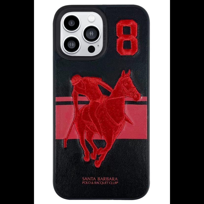 Santa Barbara Polo Racquet Club Apple iPhone 13 Pro Garner Deri Kapak - Siyah
