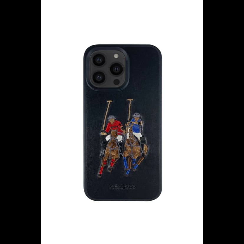 Santa Barbara Polo Racquet Club Apple iPhone 13 Pro Max Jockey Deri Kapak - Siyah
