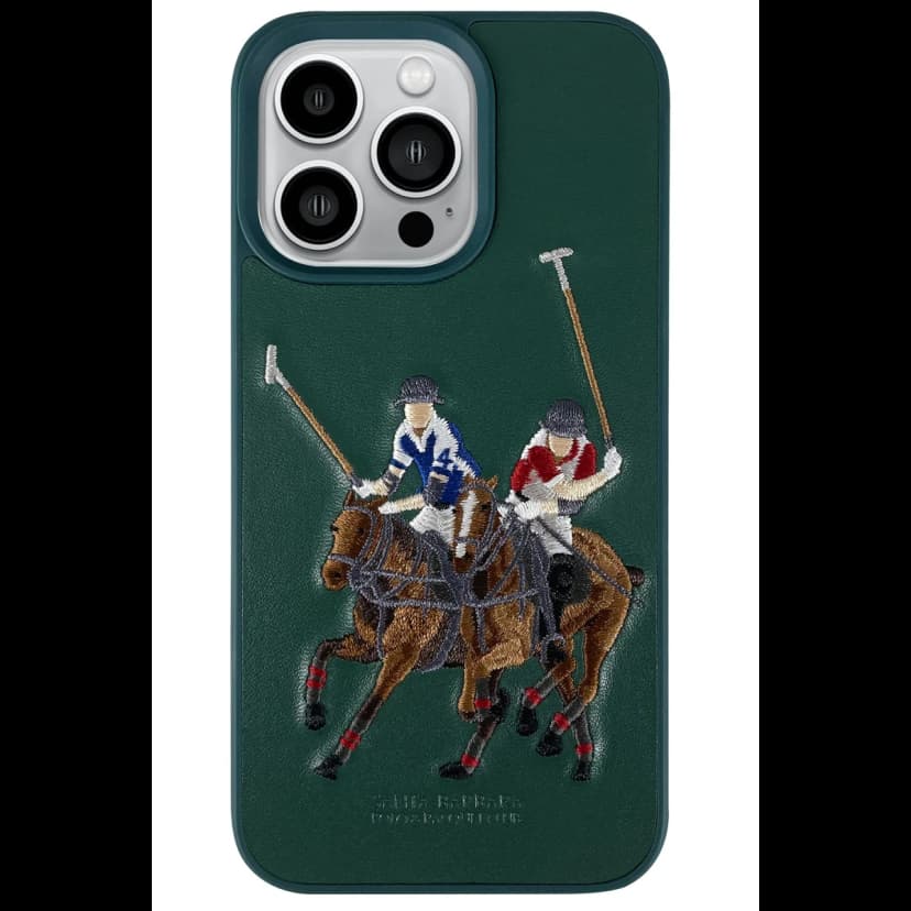 Santa Barbara Polo Racquet Club Apple iPhone 13 Pro Max Jockey Deri Kapak - Yeşil