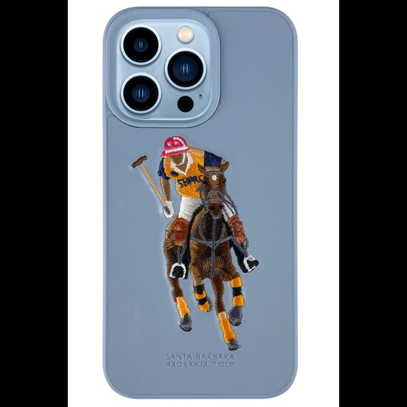 Santa Barbara Polo Racquet Club Apple iPhone 13 Pro Jockey Deri Kapak - Mavi