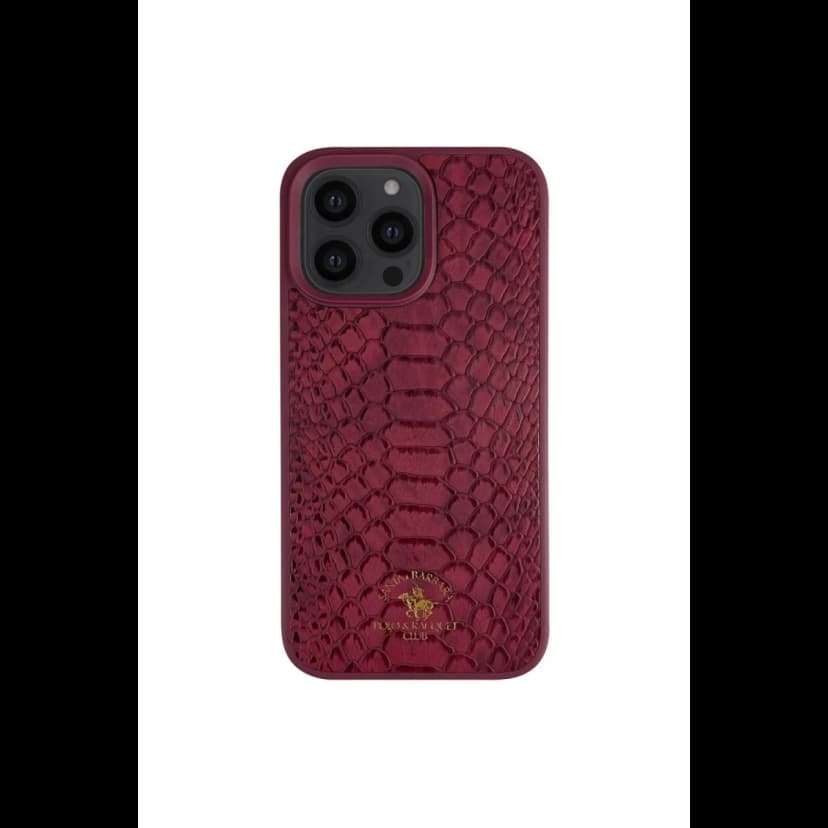Santa Barbara Polo Racquet Club Apple iPhone 13 Pro Max Knight Deri Kapak - Kırmızı