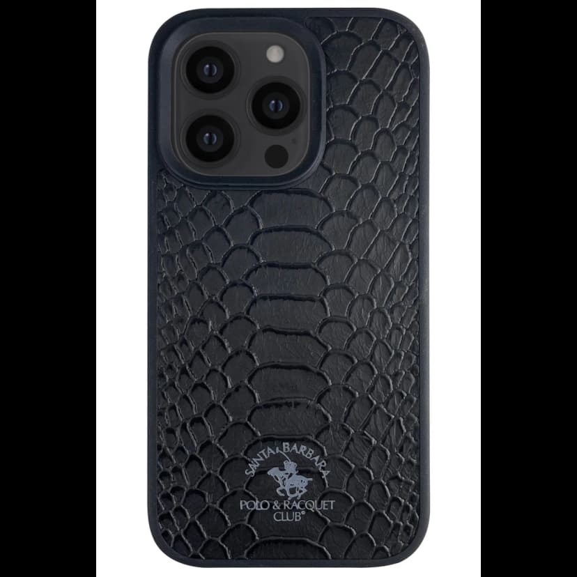 Santa Barbara Polo Racquet Club Apple iPhone 13 Pro Max Knight Deri Kapak - Siyah