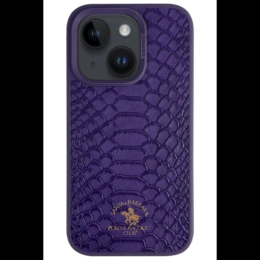 Santa Barbara Polo Racquet Club Apple iPhone 14 Knight Deri Kapak - Mor
