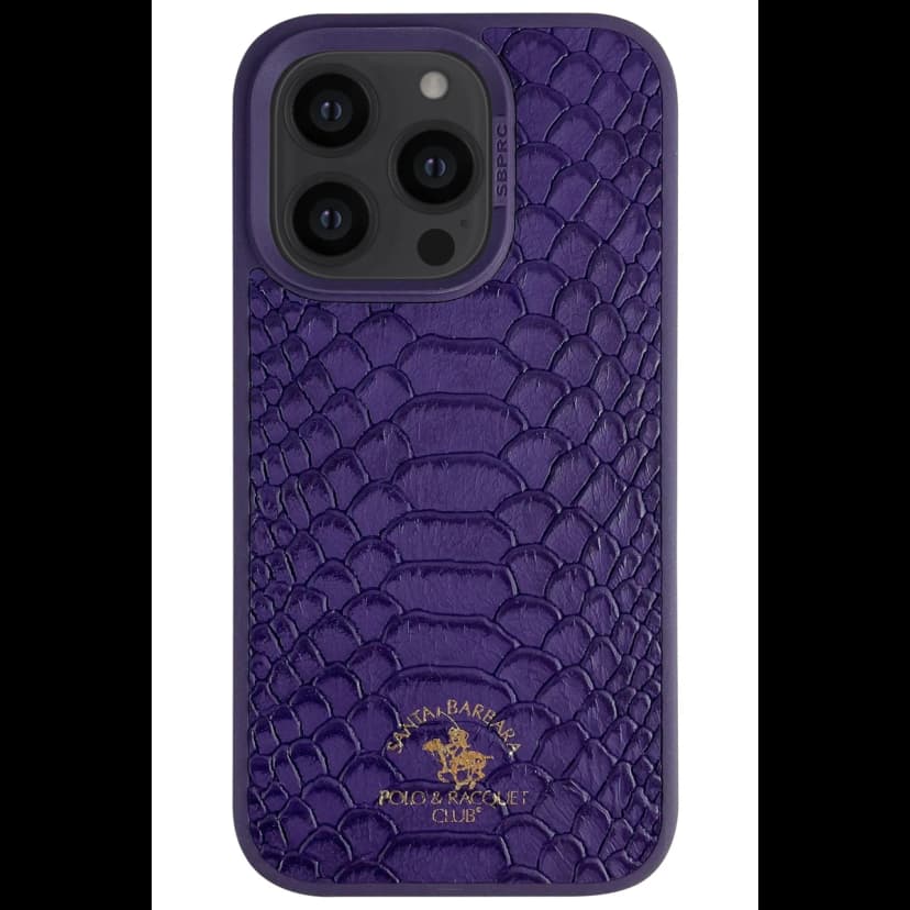 Santa Barbara Polo Racquet Club Apple iPhone 14 Pro Max Knight Deri Kapak - Mor