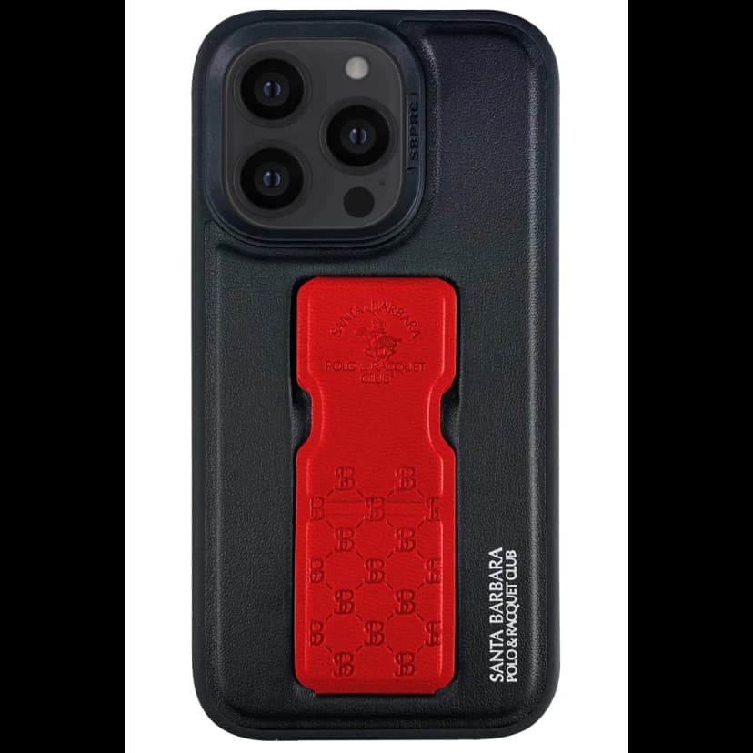 Santa Barbara Polo Racquet Club Apple iPhone 14 Pro Max Parker Stand Kapak - Kırmızı