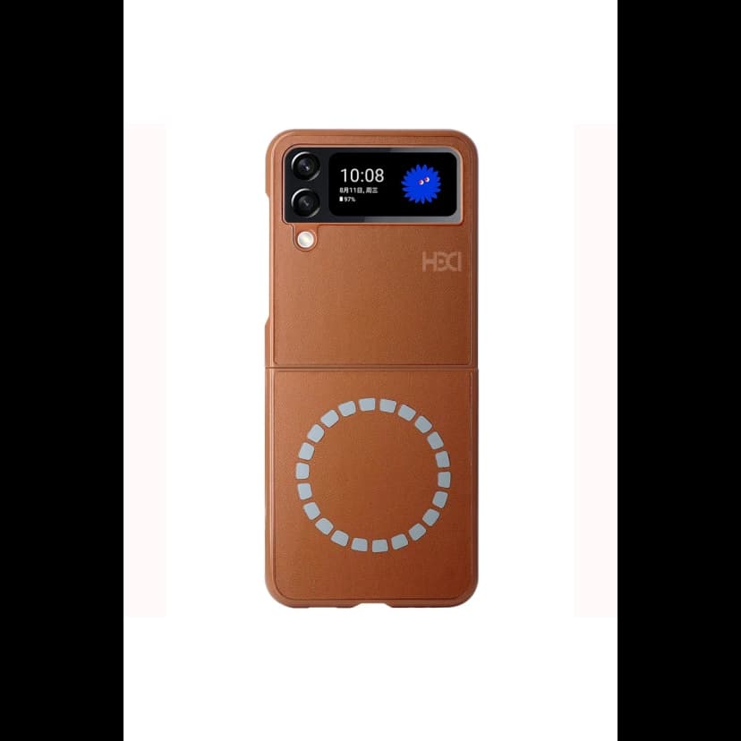 HDD Samsung Galaxy Z Flip 4 Kılıf HBC-156 Forum Magneticsafe Kapak - Kahverengi