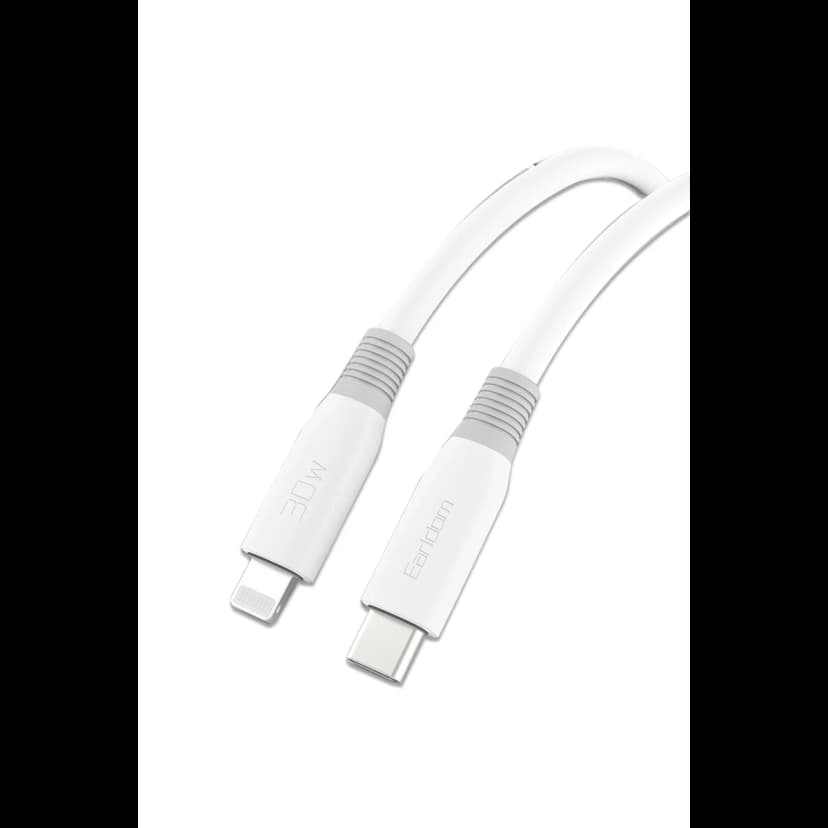 Earldom EC-156i PD 30W Type-C to Lightning 2m Hızlı Şarj Kablosu - Beyaz
