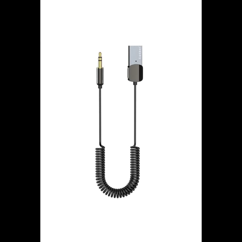 Earldom M93 Tak Çalıştır BT Alıcılı 3.5mm Esnek Aux Kablo - Siyah