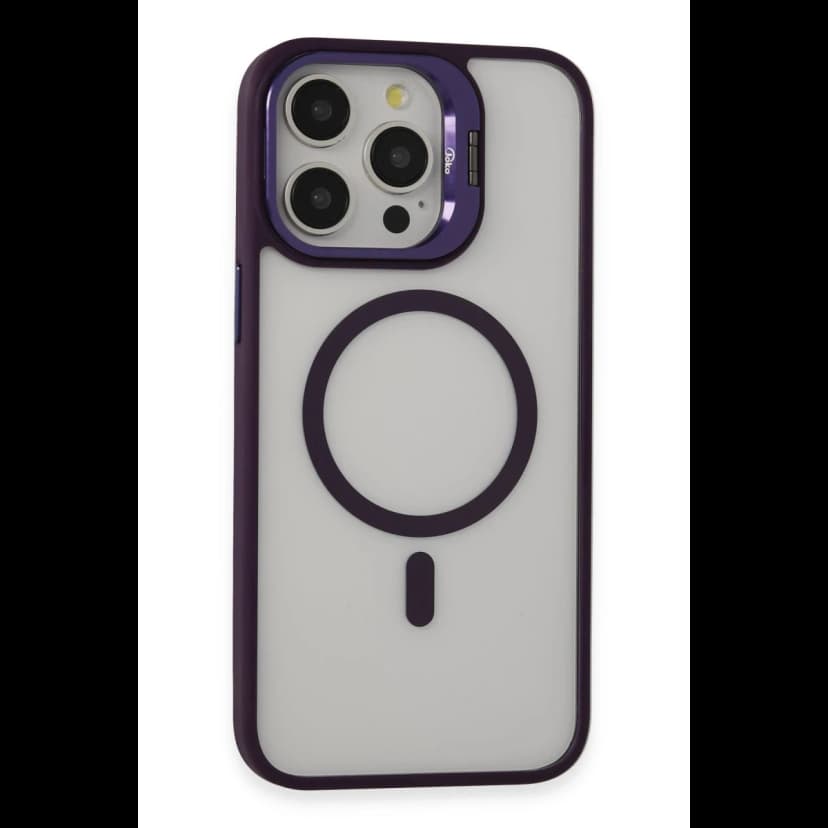 Joko Apple iPhone 14 Pro Kılıf Roblox Lens Magsafe Standlı Kapak - Derin Mor