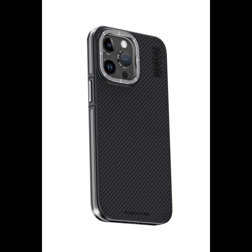 Joko Apple iPhone 15 Pro Max Kılıf Aramid 600D Kevlar Karbon Fiber Magsafe Kapak - Gri