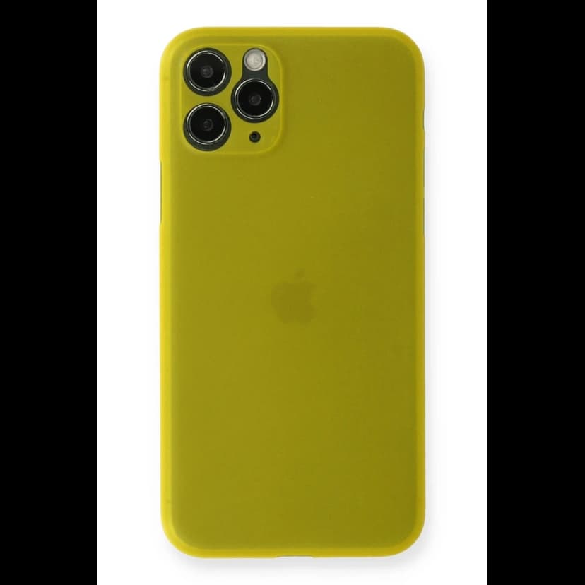 Newface Apple iPhone 11 Pro Max Kılıf PP Ultra İnce Kapak - Sarı