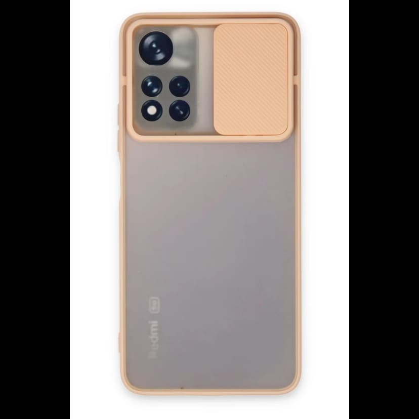 Newface Xiaomi Redmi Note 11 Pro Plus 5G Kılıf Palm Buzlu Kamera Sürgülü Silikon - Pembe
