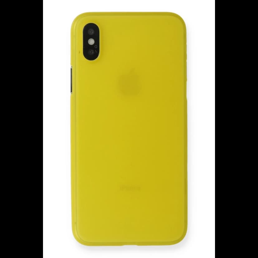 Newface Apple iPhone X Kılıf PP Ultra İnce Kapak - Sarı