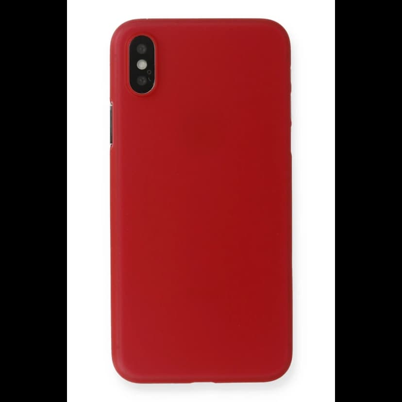 Newface Apple iPhone X Kılıf PP Ultra İnce Kapak - Kırmızı