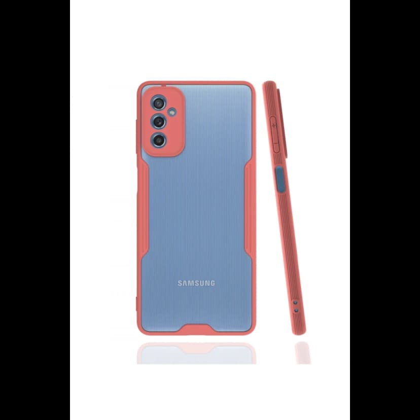 Newface Samsung Galaxy M52 5G Kılıf Platin Silikon - Pembe