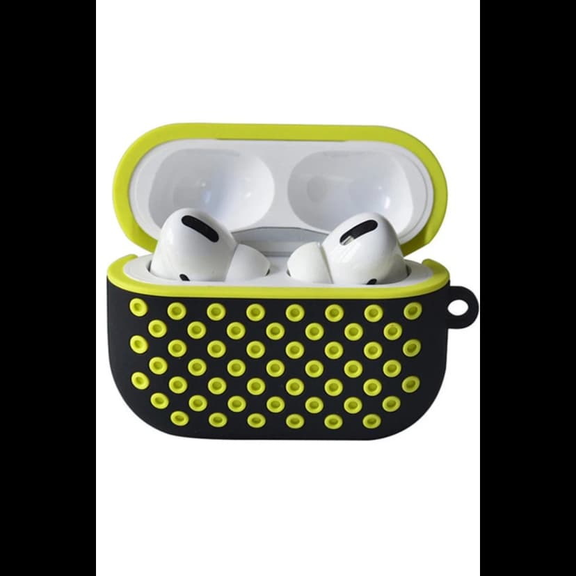 Newface Apple Airpods Pro 2 (2.nesil) Spor Delikli Kılıf - Siyah-Sarı