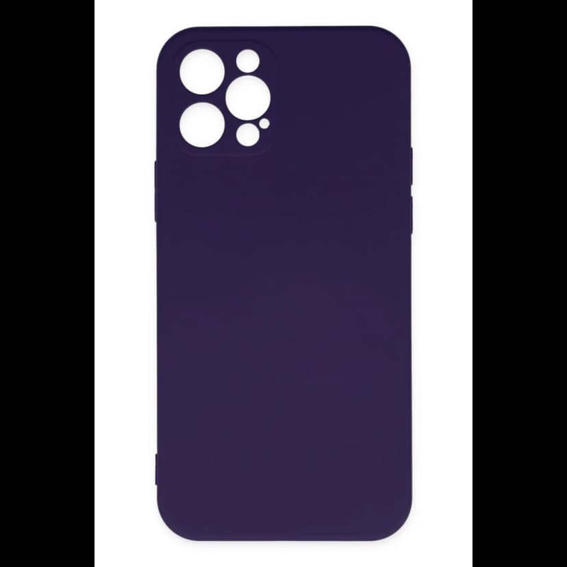 Newface Apple iPhone 12 Pro Max Kılıf Nano içi Kadife Silikon - Mor