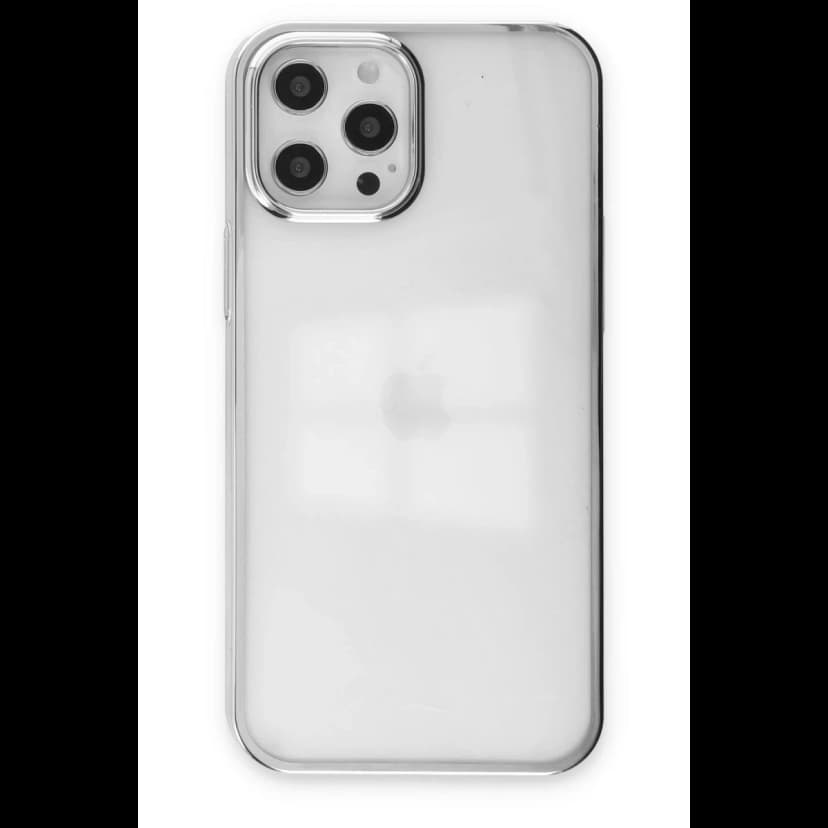 Newface Apple iPhone 12 Pro Max Kılıf Element Silikon - Gümüş