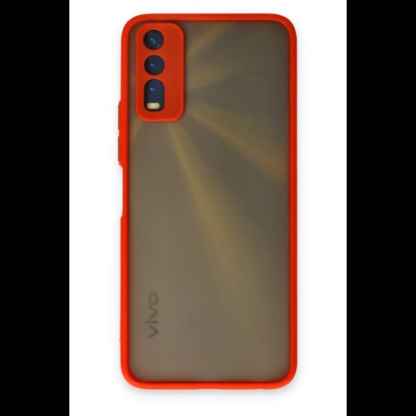 Newface Vivo Y11S Kılıf Montreal Silikon Kapak - Kırmızı